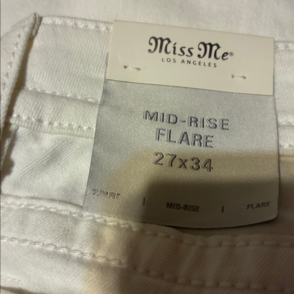Miss Me white dazzle jeans in 27/34 - Picture 4 of 6